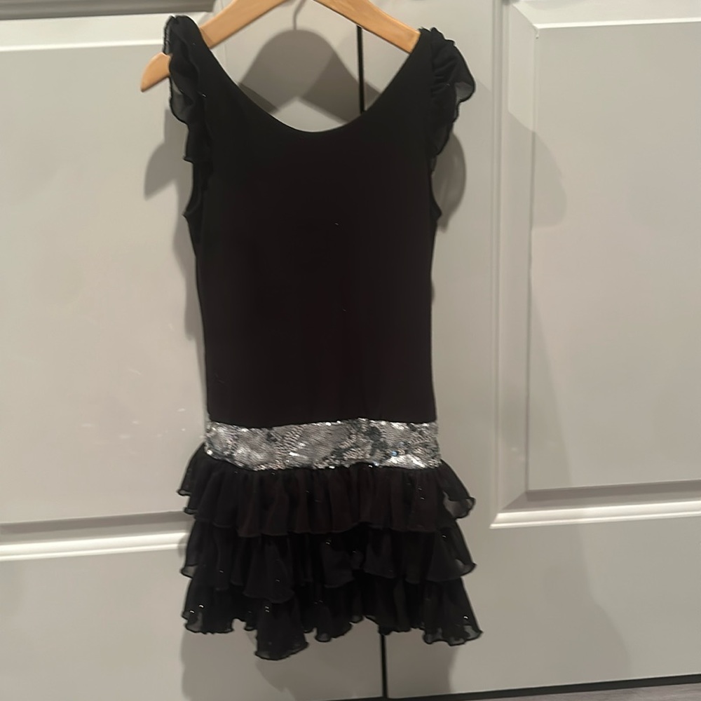 Dolls & Divas Couture size 6x black dress with sequin waistband